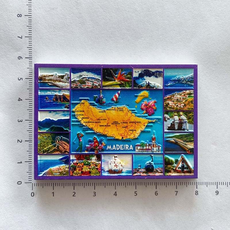 Imán decorativo Madeira Island Souvenir 3.5 pulgadas miniatura 3