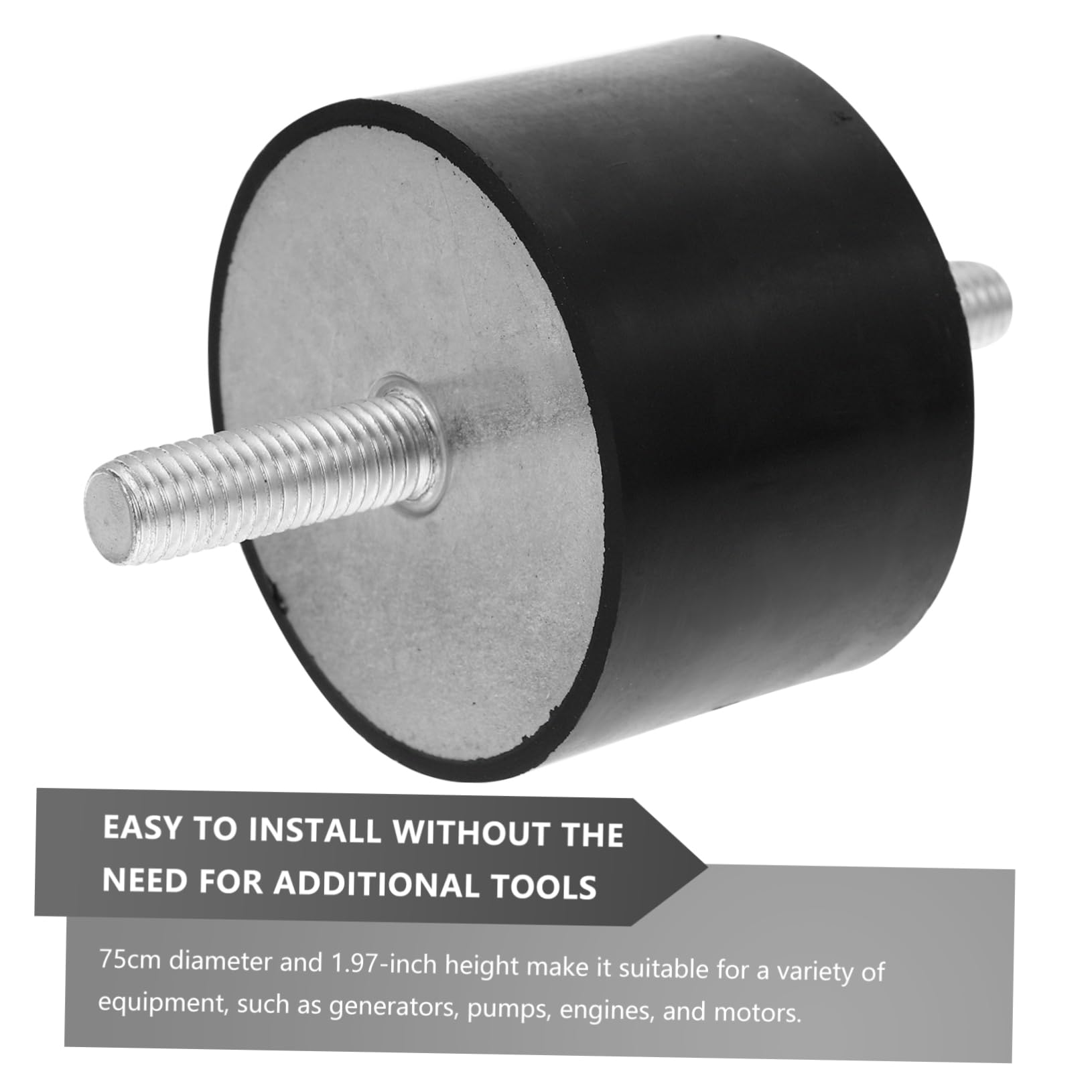 PRETYZOOM Strong Adhesion Strength Vibration Isolator Wrap Cylindrical Isolator Mounts for Air Compressors Damping Studs Made of Rubber