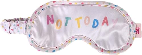 Not Today - Máscara para dormir de microfibra con corazón pequeño, color rosa multicolor