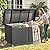 YITAHOME 200 Gallon Outdoor Storage Box w/Storage Net, Rattan XL Outdoor Deck Box, Patio Cushion Storage, Outside Storage Box for Patio Furniture, Garden Tools, Pool Sports Equipment (Black)