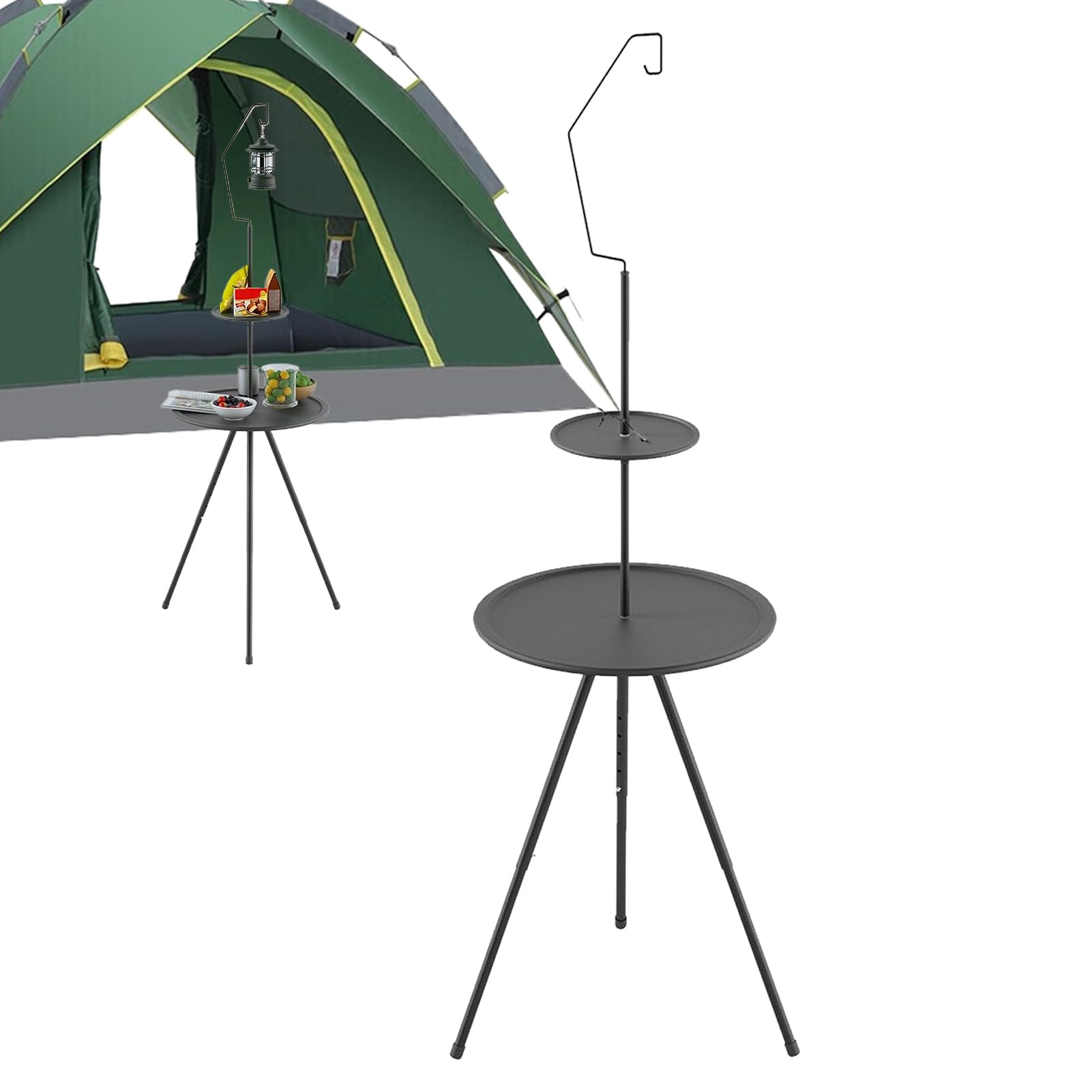 Table pliante ronde avec support triangulaire pour pique-nique