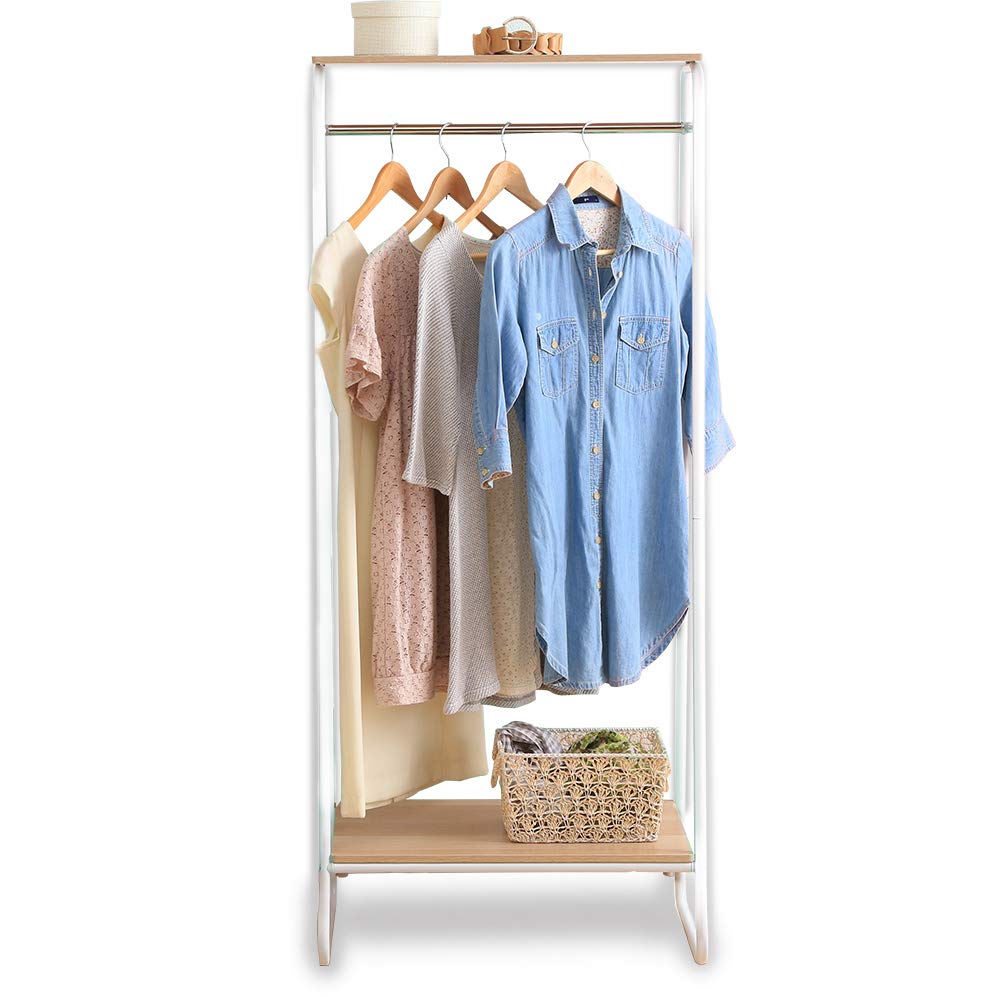 〇ハンガーラック　ＷＨ 　ホワイト　幅６０ｃｍハンガー15本分を楽々 WR-1560 効率良く衣類を収納できるハンガーラック・白ホワイト