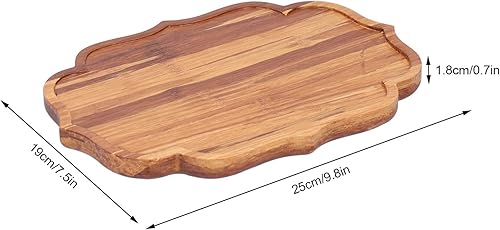 Miniatura 5 de Bandeja de té de bambú, plato de servir de estilo japonés con almohadilla de protección (Xiangyun Tray L)