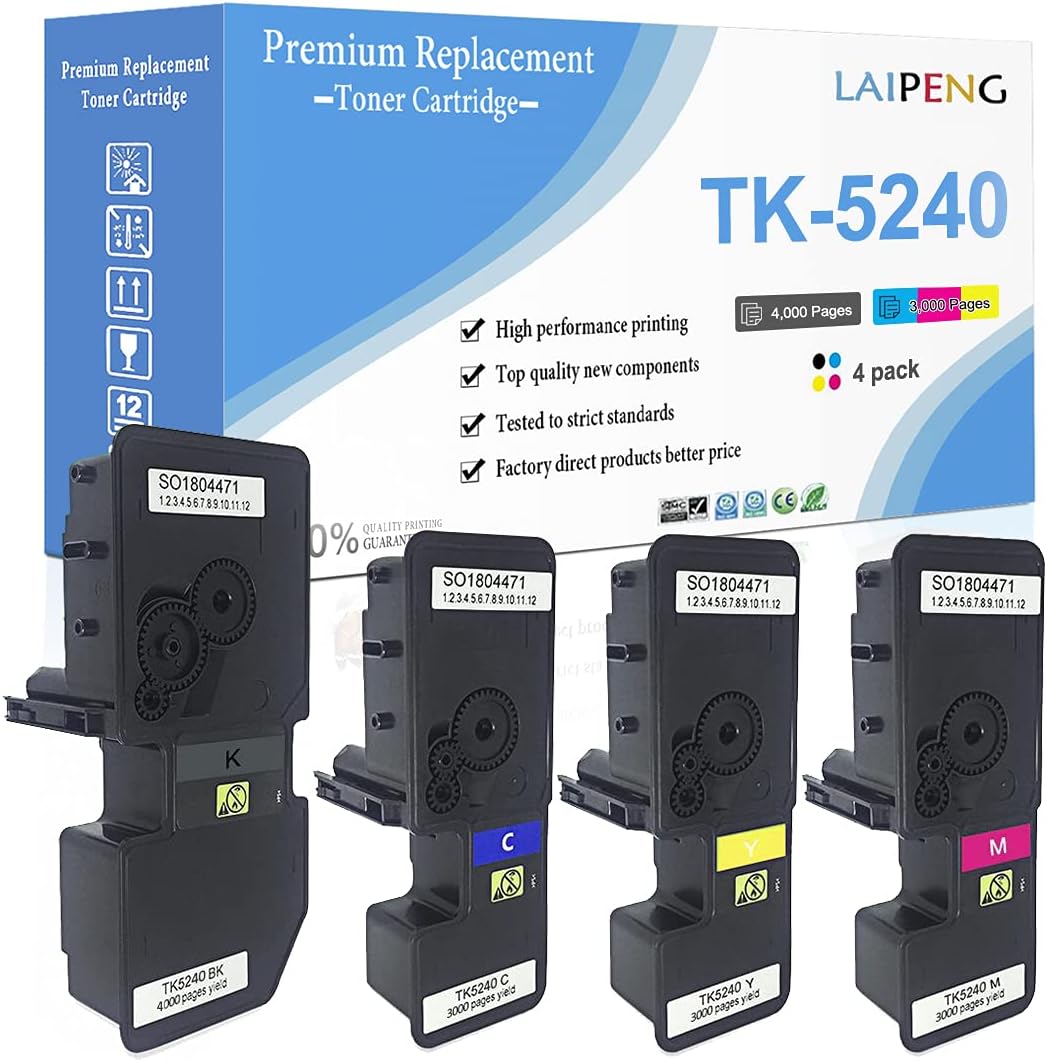 TK5240 Cartouche de Toner Compatible pour Kyocera TK5240 TK-5240