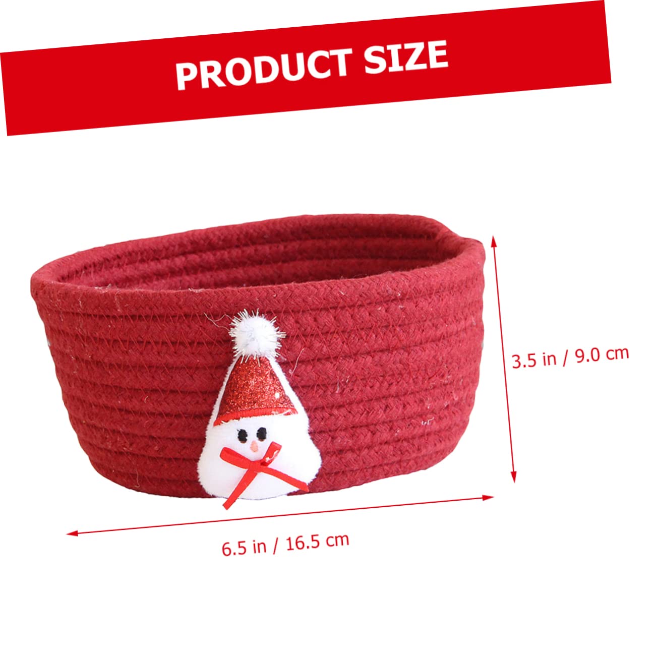 Cabilock 3pezzi Cesto Natalizio Cotone Cesto Decorativo per Stoccaggio Stile Fiocco per Decorazioni Festive e Regali di Natale