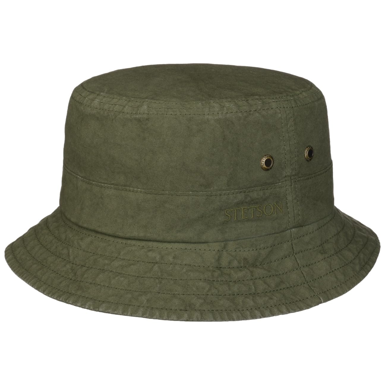 Stetson Delave Cotton Hat Women/Men Olive 7 1/4-7 3/8