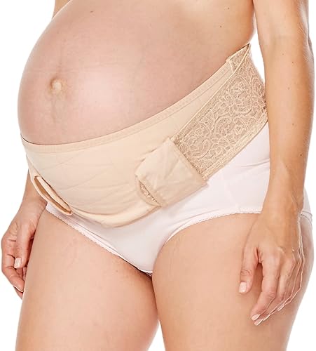Mamaway Banda de soporte para el vientre del embarazo, cinturón ergonómico de maternidad, banda prenatal ajustable, correa de vientre agradable al
