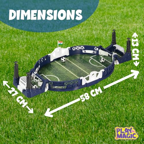 PlayMagic Mini Tabletop Football Board for Kids | Indoor 2-Player Foosball Toy | Desktop Pinball Soccer for Preschoolers & Adults | Interactive Family – 58 x 27 x 13 cm - Image 2 thumbnail
