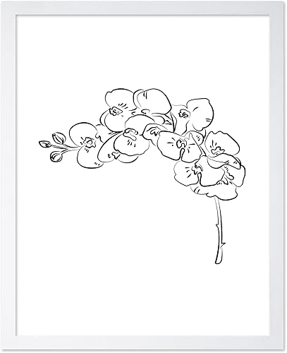 Miniatura 329 de Poster Master Póster de peonías – Estampado de flores retro – Ilustración floral – Ilustración en blanco y negro – Diseño de línea y abstracto –