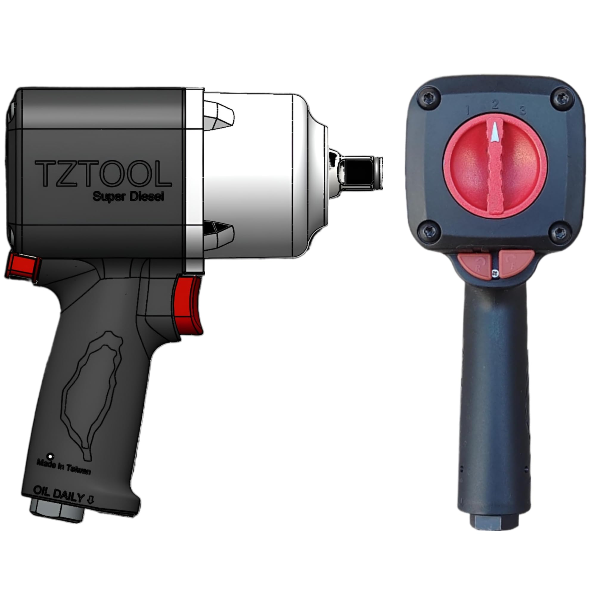 1/2" SUPER Diesel air impact wrench