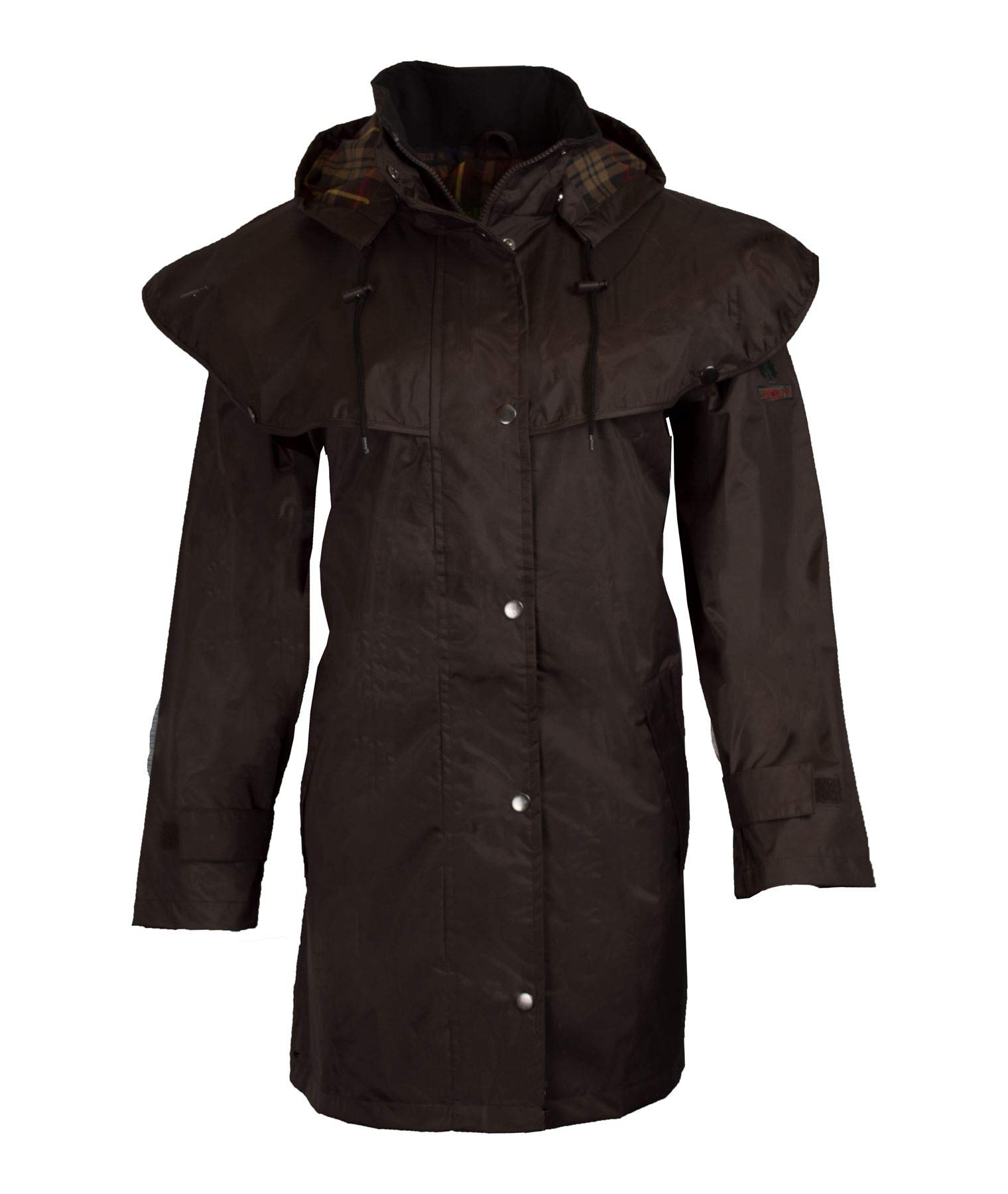 Walker & Hawkes - Veste Hunton longueur 3/4 - style cape - capuche amovible/coutures étanches - nylon