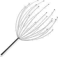 Vista 8 de USAGA - Masajeador de cabeza, masajeador de cuero cabelludo, rascador de cabeza de 20 dedos para la relajación del cuero cabelludo (plateado)