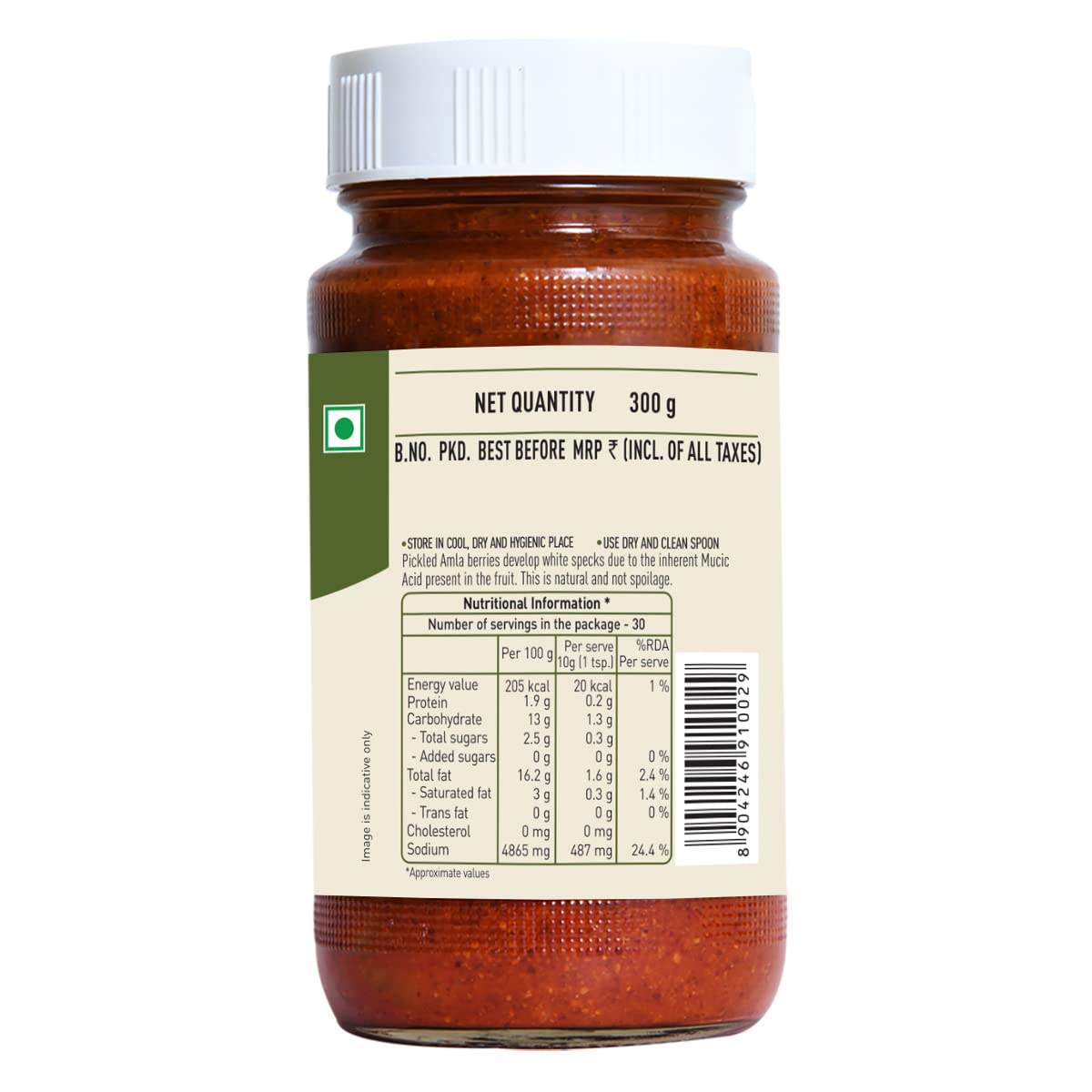 Priya Amla Pickle With Garlic,300G-Authentic Telugu Style Amla Achar|Traditional South Indian Taste|Homemade Andhra Pickles|Tangy Taste|With Amla Berries,Tamarind Paste&Mixed Spices|Glass Jar - Image 4 thumbnail