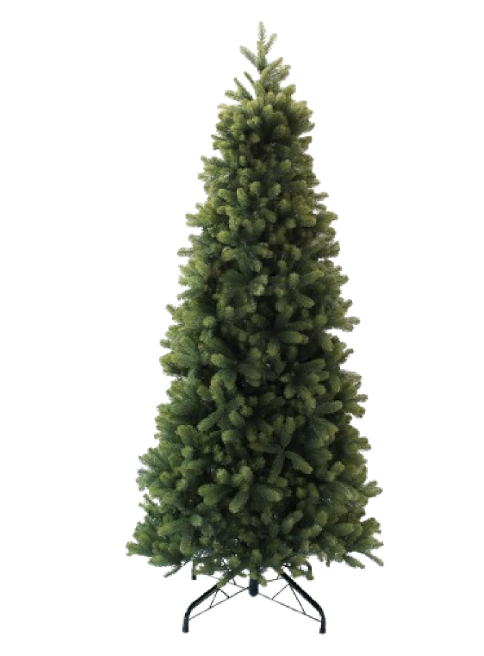 KING OF CHRISTMAS7.5ft Artificial Slim Christmas Tree Unlit, Royal Fir Skinny Xmas Tree with Foldable Metal Stand, Realistic Green Thin Christmas Tree for Home, Office, Holiday Decor