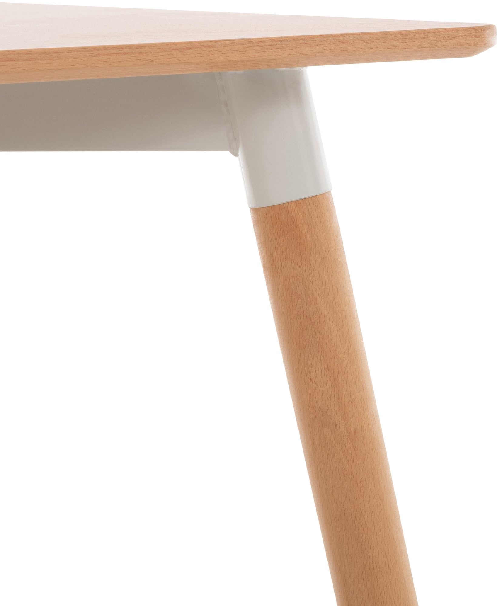 CLP Mesa Auxiliar Viborg I Mesa de Centro con Tablero de MDF I Mesa de Café con Base de Madera I Mesa de Cocina Nórdica, Color:Natura, Tamaño:80 cm