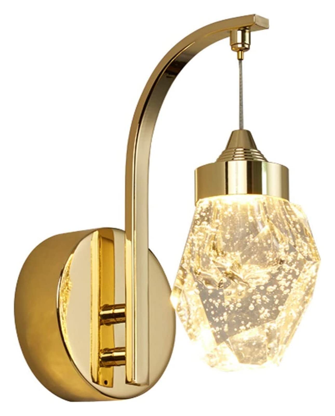 ZTCHSENZT Wall Lamp Light Light Luxury Living Room TV Background LED Bedroom Bedside Crystal Wall Light Wall Mounted Staircase Aisle Mirror Lamp Wall Light,1PACK