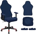 uxcell Gaming Chair Covers, Stretchable Office Computer Chair Slipcover with Armrest Covers, Elastic Seat Protector for Office Reclining Racing Game Chair, Black