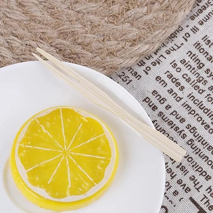 Miniatura 5 de Púas de bambú para cócteles, tenedores de aperitivos de frutas, tenedores desechables de doble punta, tenedores de cóctel, 200 unidades de 3.5