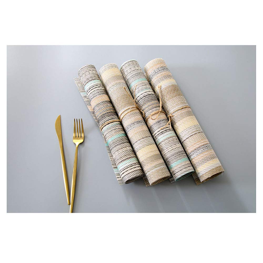 Salvamanteles, Manteles Individuales Plastico, PVC Antideslizantes Mantel Conjunto, Decoración de Mesa de Comedor de Cocina, B