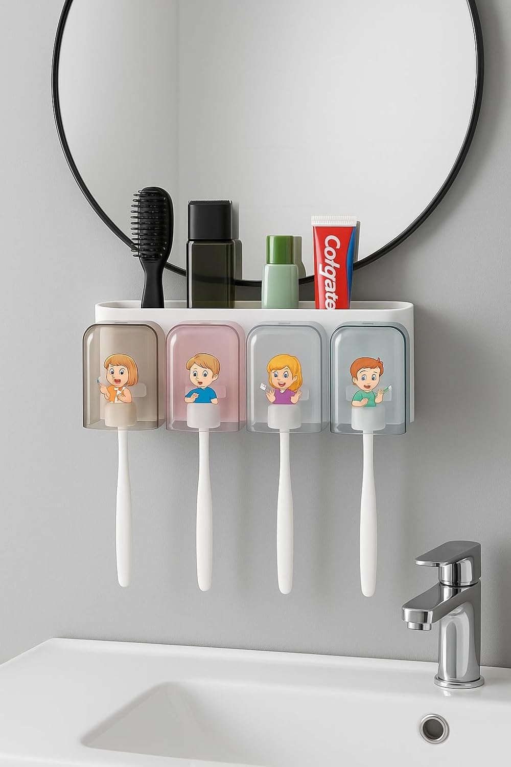 RECLUSE Wall Toothbrush Holder - Organize Your Bathroom -3 RECLUSE Wall Toothbrush Holder - Organize Your Bathroom -3