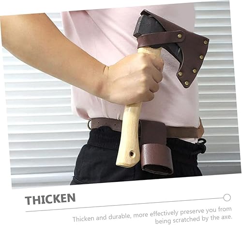 Miniatura 3 de Funda protectora de hacha y fácil de transportar hecha de piel sintética gruesa, ideal para actividades al aire libre