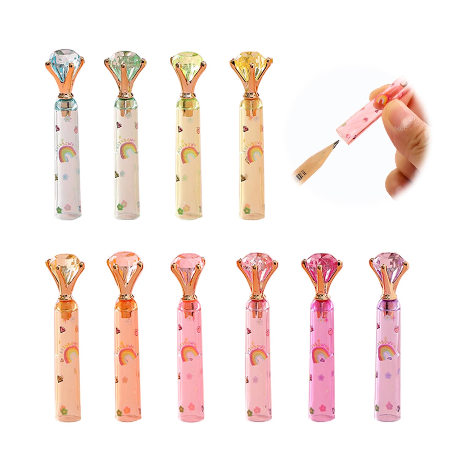 Amazon.co.jp: 鉛筆キャップ 【10本セット】ペンキャップ きえんぴつ