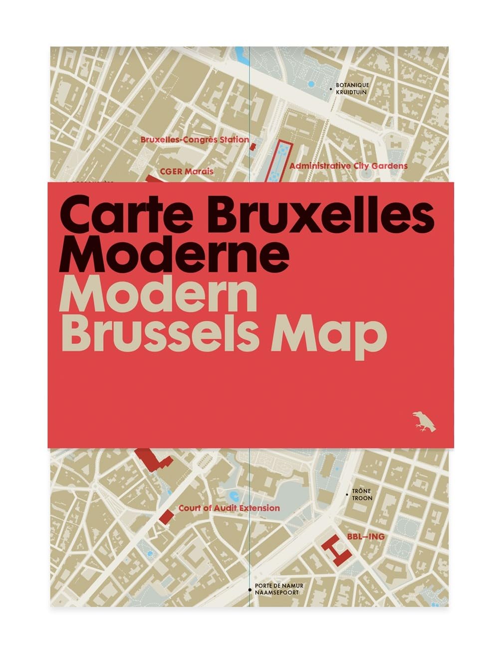Modern Brussels Map by Gigou Jacinthe 9781912018178