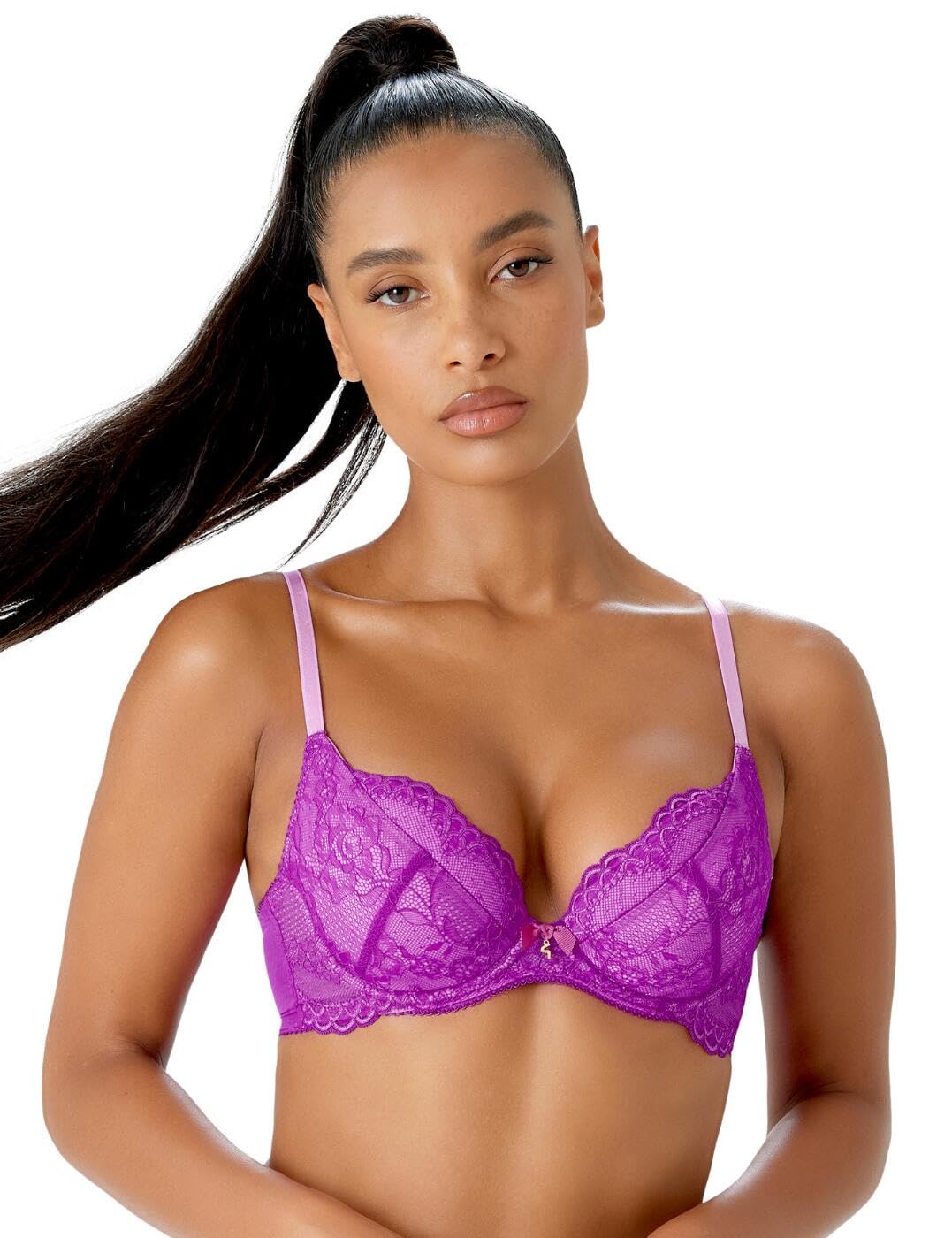Gossard Superboost Lace Padded Plunge Bra Orchid 30E