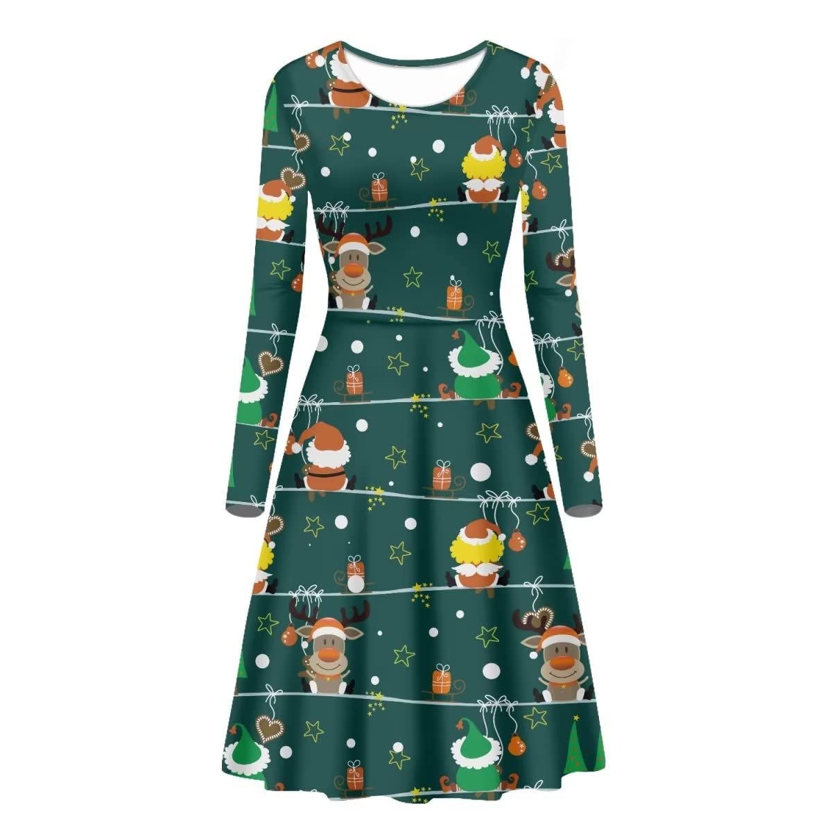 Robe à manches longues confortable et chic pour Noël taille M - 2