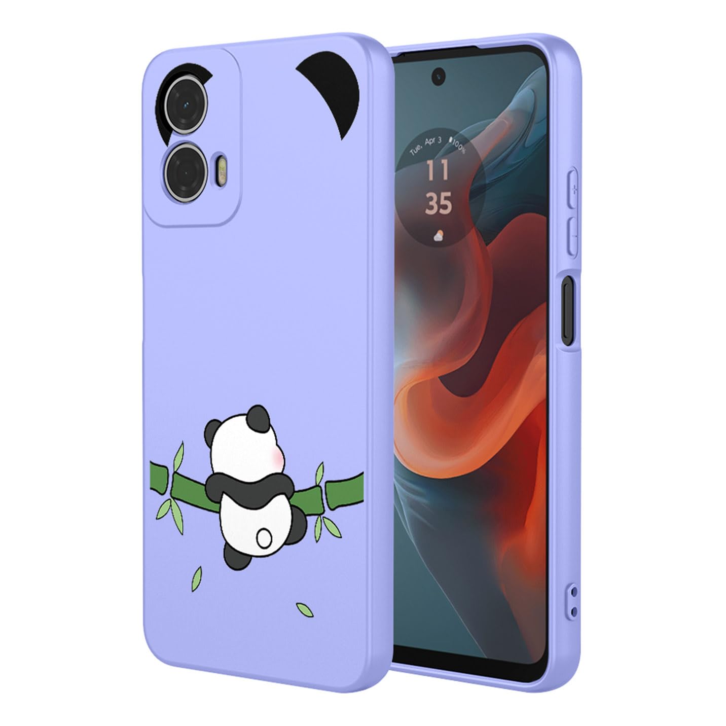 Cover BORYA Per Motorola Edge 50 Fusion: Custodia In Silicone TPU Ultra Sottile Con Cornice Diamantata E Carta Sfumata Floreale, Blu