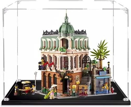 Vitrina acrílica para Lego Icons Boutique Hotel 10297, escaparate, modelo de protección y decoración con almacenamiento a prueba de polvo,