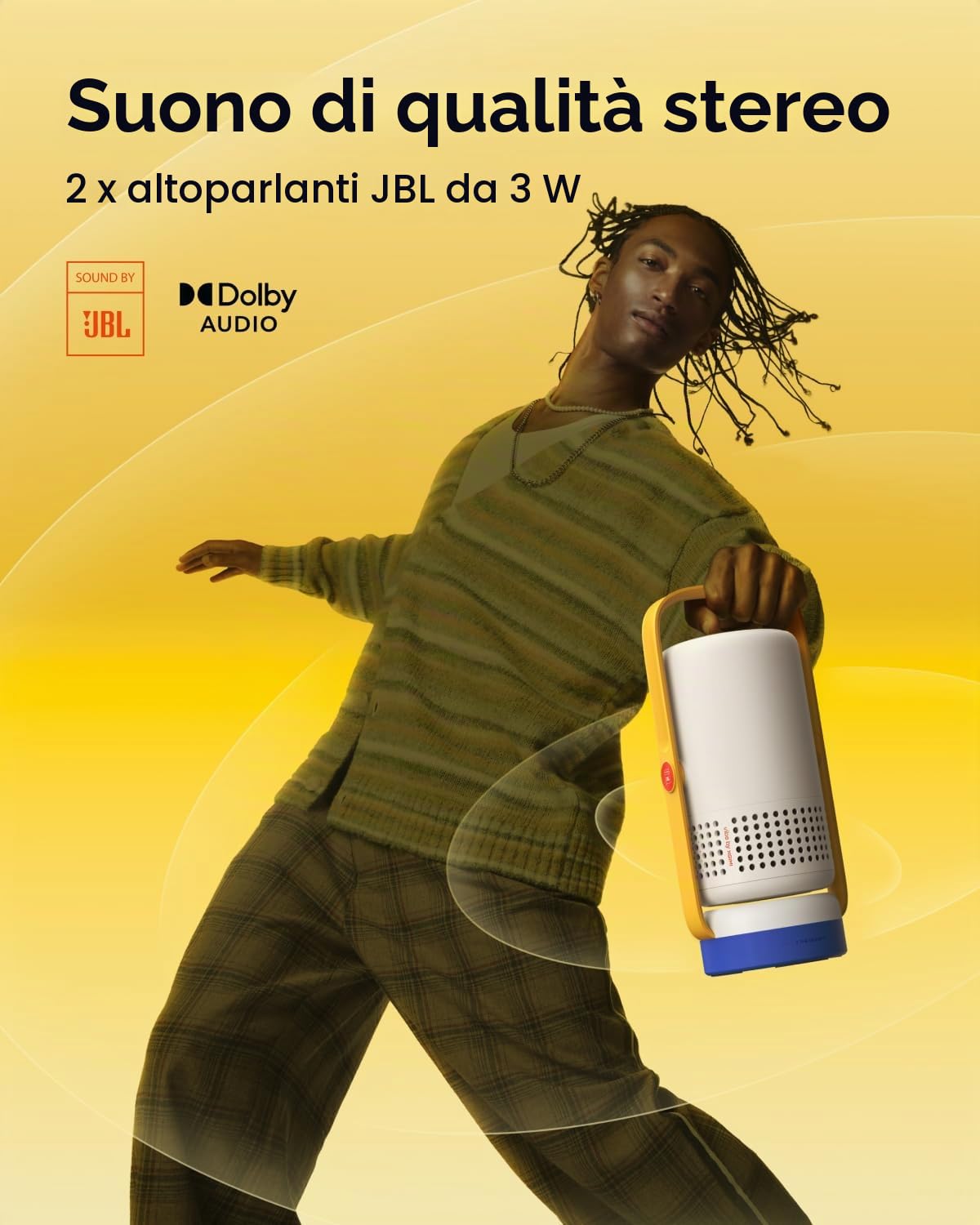 XGIMI Vibe One Proiettore Smart Mini Portatile1080P, GTV con Netflix con Licenza, Batteria Integrata, Messa a Fuoco Automatica Correzione Trapezoidale Automatica, Proiettore per la Casa(Blu Scintilla)