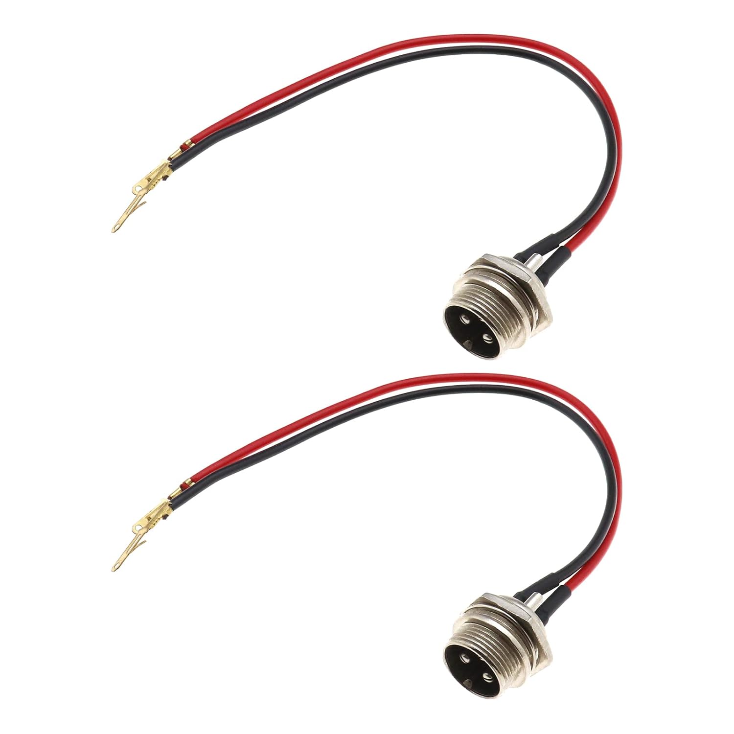 2pcs Electric Scooter Charging Port Connector 3Pin 2 Wire Inline