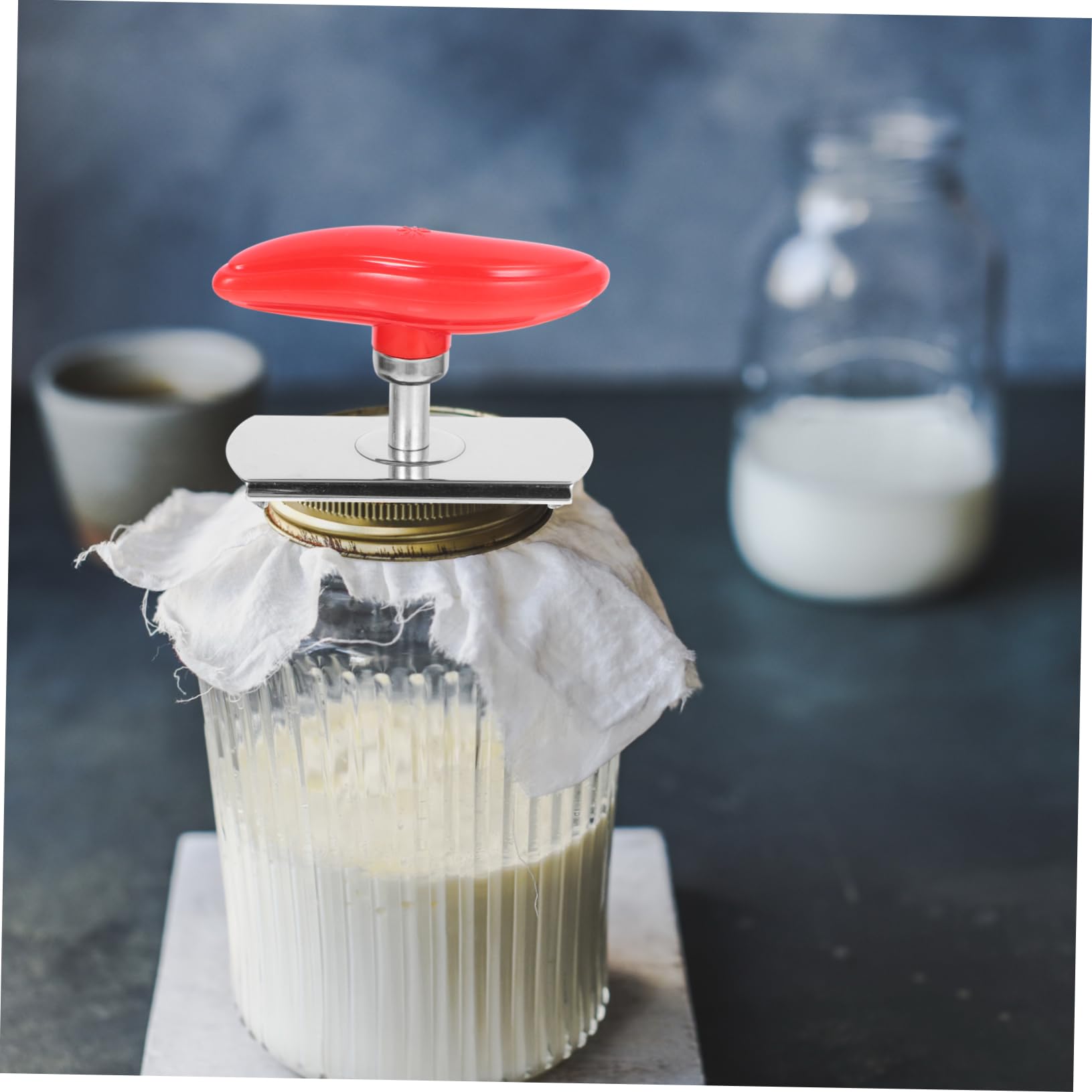 SOLUSTRE Multifunctional Wear Resistant Bottle Opener Portable Kitchen Lid Opener for Jars Caps Compact Design for Home Parties Easy to Clean Store Construction