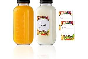 32oz Glass Bottle with Lid 2 Pcs. (Reusable Option)