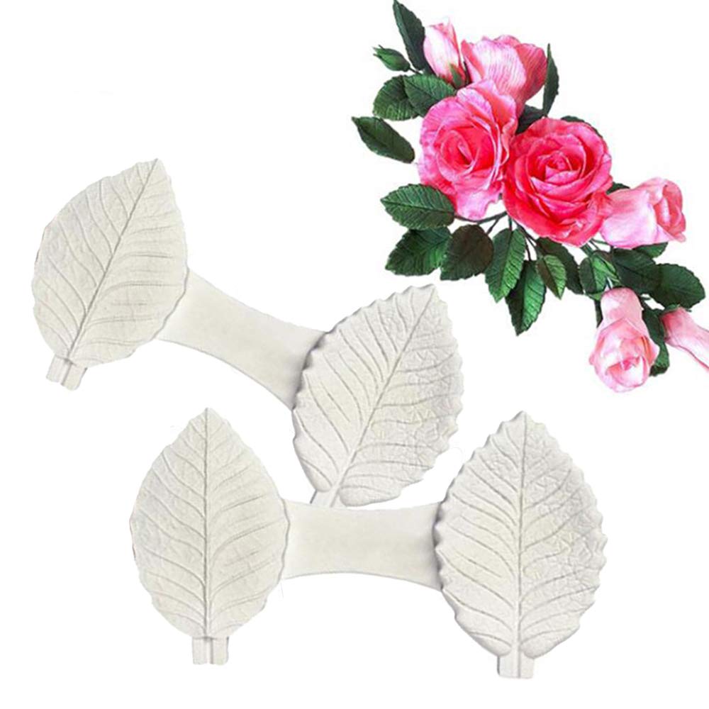Dobens 2 pieces silicone gula kerajinan rose thong cetakan permen polimer Tanah LIAT fondant cetakan DIY kue bunga tangan alat