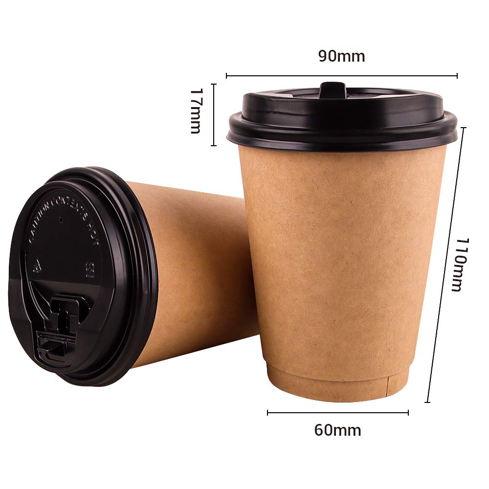 Calendario Dell'Avvento Bicchieri da Caffè, 24 Bicchierini Caffe, Bicchieri Caffe Asporto con Coperchio 400ml, 24 Adesivi Numerati, Usati per la Decorazione e Calendario Dell'Avvento Fai-da-Te (Ciano)