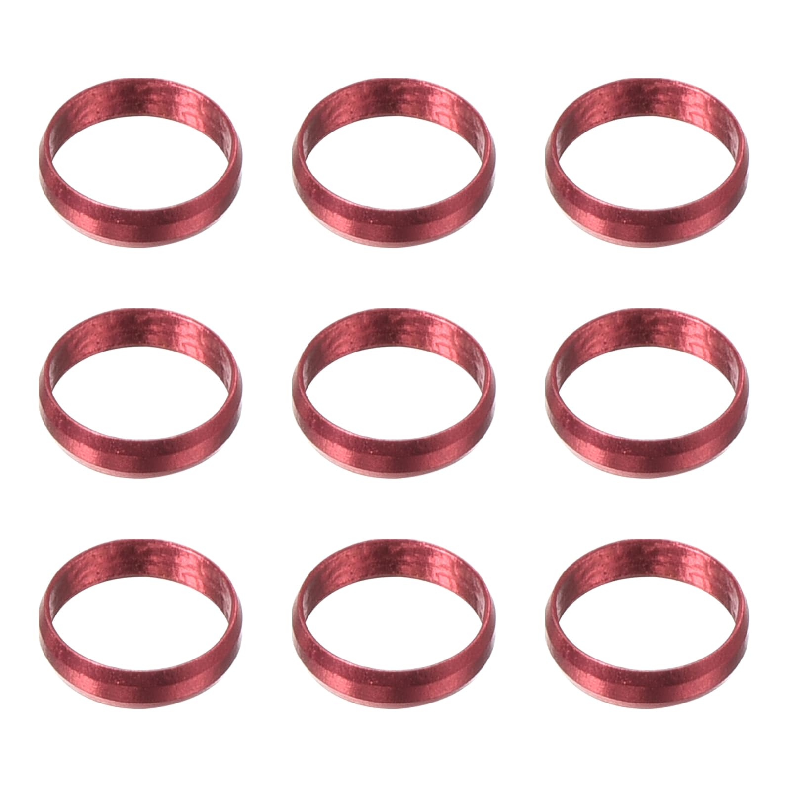 YOKIVE 9 Pcs Dart Shaft Rings, Indoor Outdoor Aluminum Dart O-Ring Accessory | Home, Club, Nylon and Plastic Shafts (Red) โ image 1