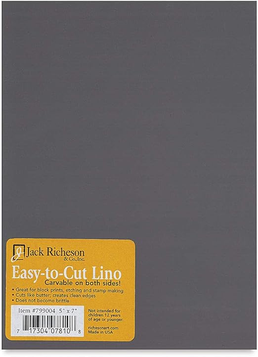 Unmounted Easy-to-Cut Linoleum 5X7 Inch