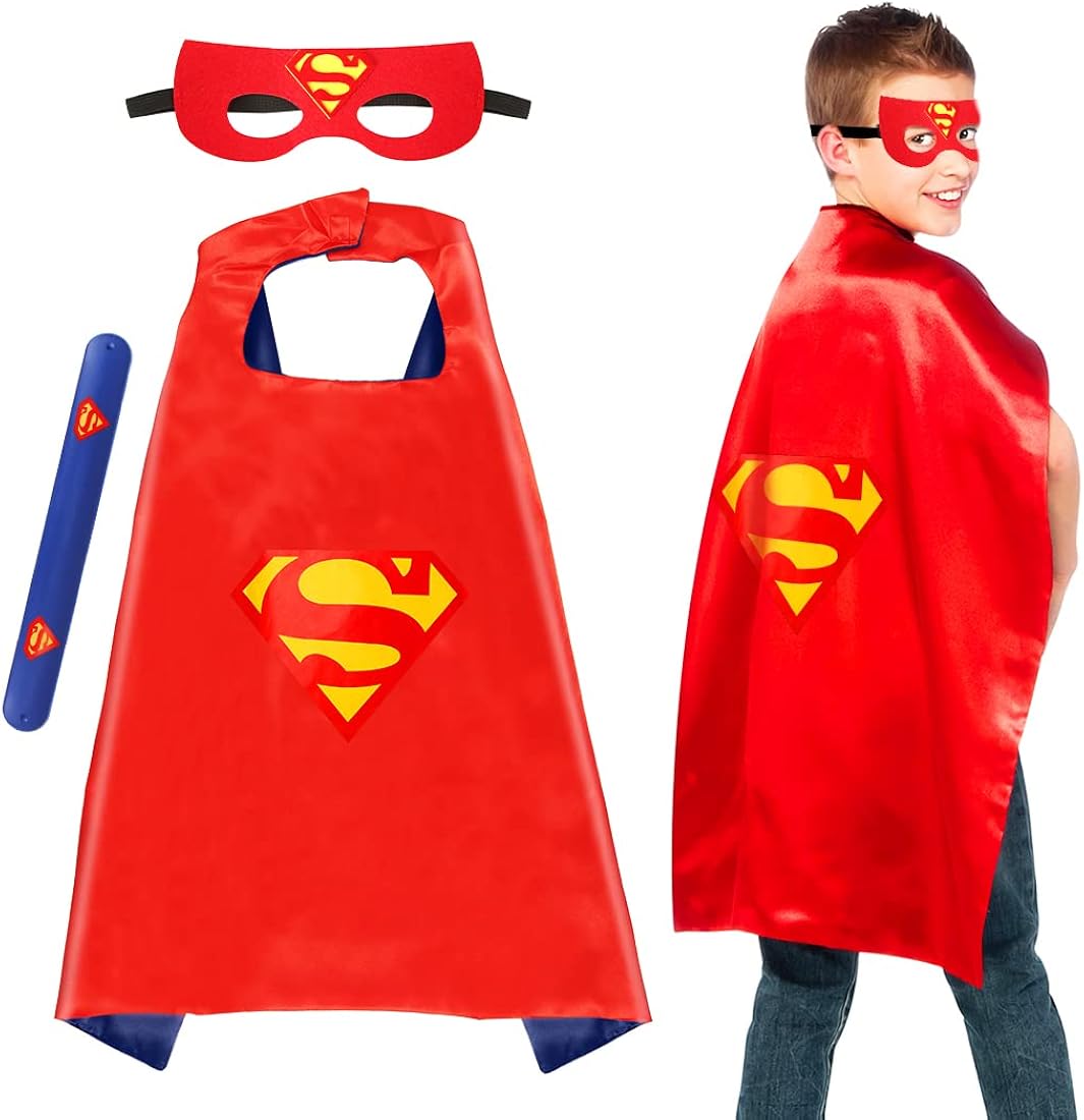 Tydeus Capas Carnaval Niño,Disfraz Carnaval Juguetes Regalos,Disfraces Infantiles para Cosplay Halloween,Capa y Máscara para niños y niñas de 3 a 9 años