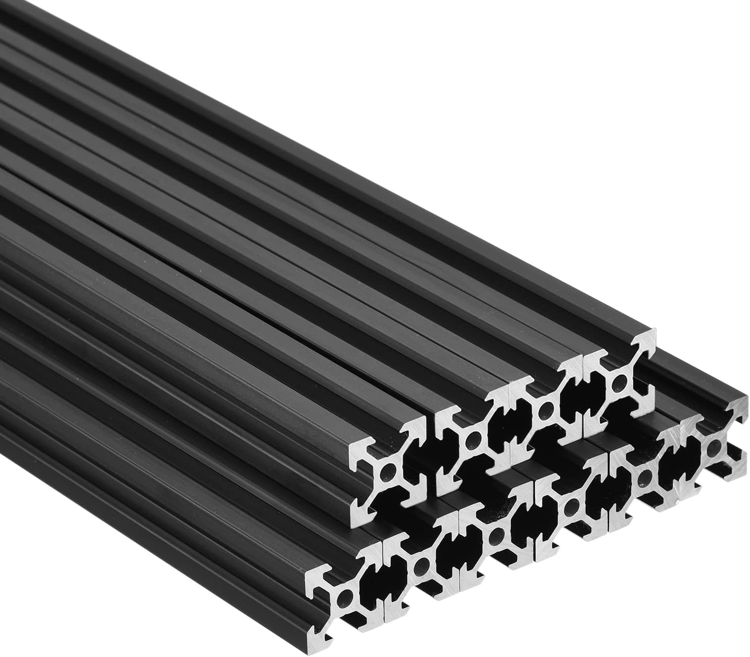 MECCANIXITY 10 Pcs V Slot 2020 Aluminum Extrusion European Standard 800mm 31 Inch Length Anodized Rail Black for CNC DIY 3D Printer and Industrial