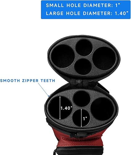 Miniatura 5 de GSE Games & Sports Expert Estuche de transporte para taco de billar duro de lujo 2x2, estuche para taco de billar, accesorios de billar (varios Oval