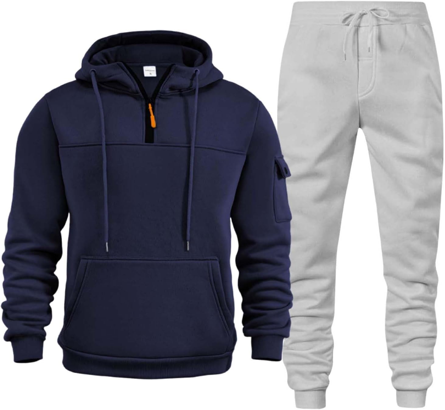 Survêtement Homme 2 Pièces - Sweat à Capuche + Pantalon Jogging, Coton/polyester