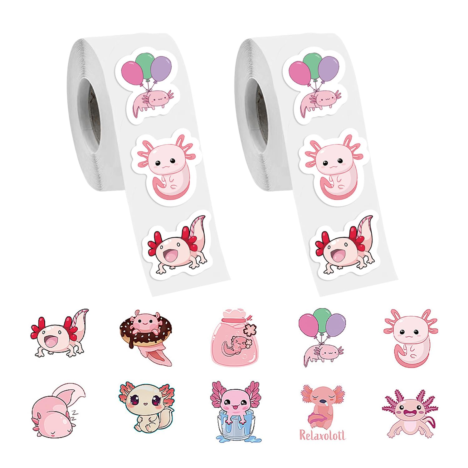 GDFHBD 1000 Pieces Of Salamander Stickers, Fudge Stickers, Kawaii Stickers, Notebook Phone Stickers, Graffiti Stickers, Gift Envelope Stickers.