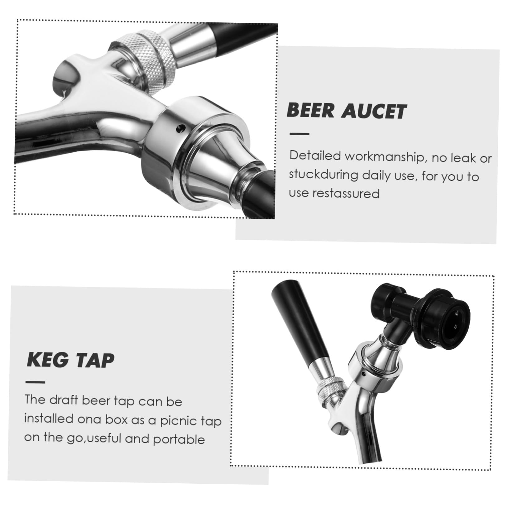 PRETYZOOM Grifo De Cerveza Inoxidable para Dispensar Cerveza Artesanal De Instalar y Portátil para y Picnics