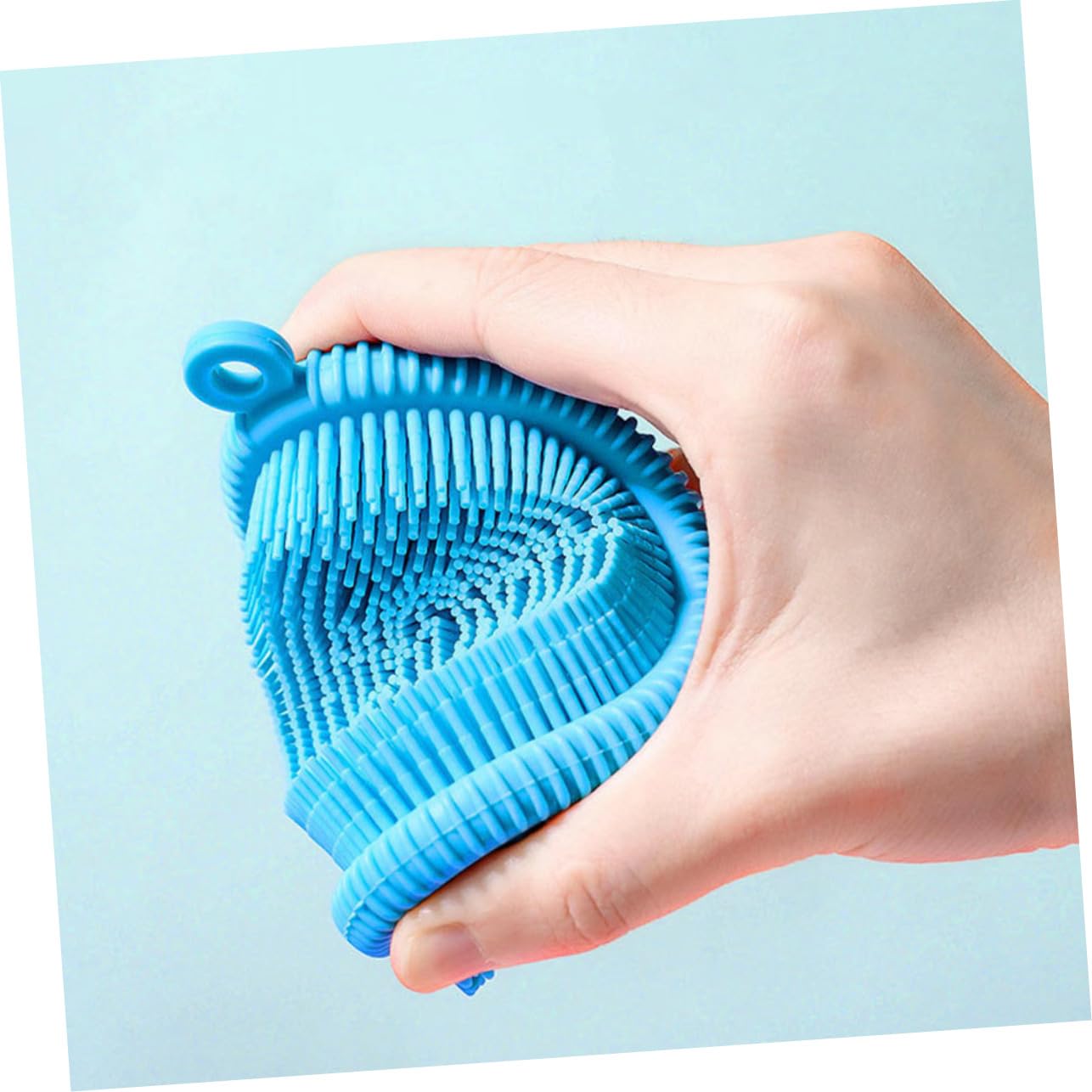 Healeved 3piezas Cepillo De De Silicona Para Adultos y Bebés Herramienta De Limpieza Para Piel Masajeador Para Cuerpo y Cabello Diseño Simple Color Aleatorio Para y Cuidado