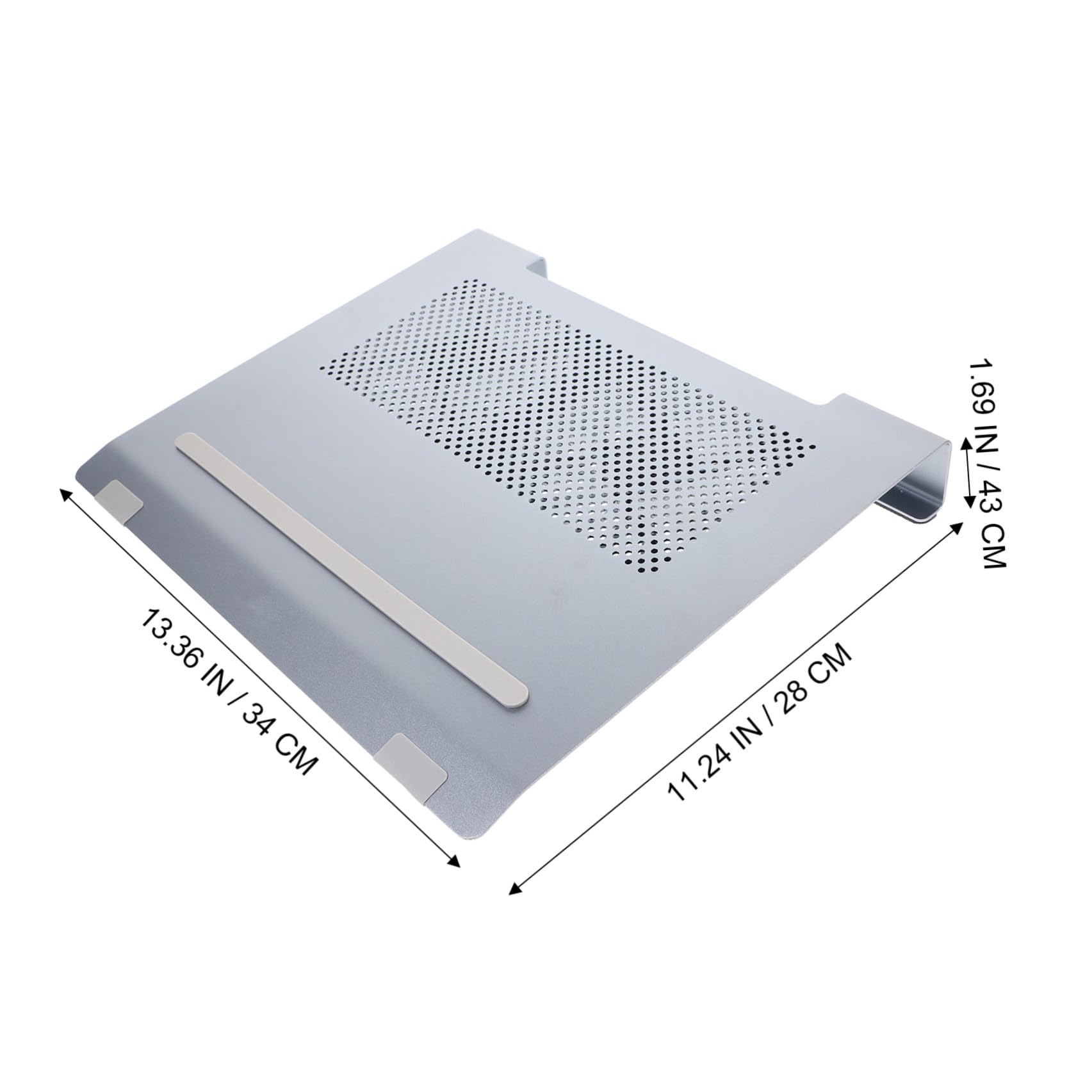 Soporte de Aleación para Portátil Ventilador Dual de 12cm y Diseño Hueco, Base Refrigeradora para Portátiles para Juegos Decoración Verano y Ángulo de Elevación Cómodo