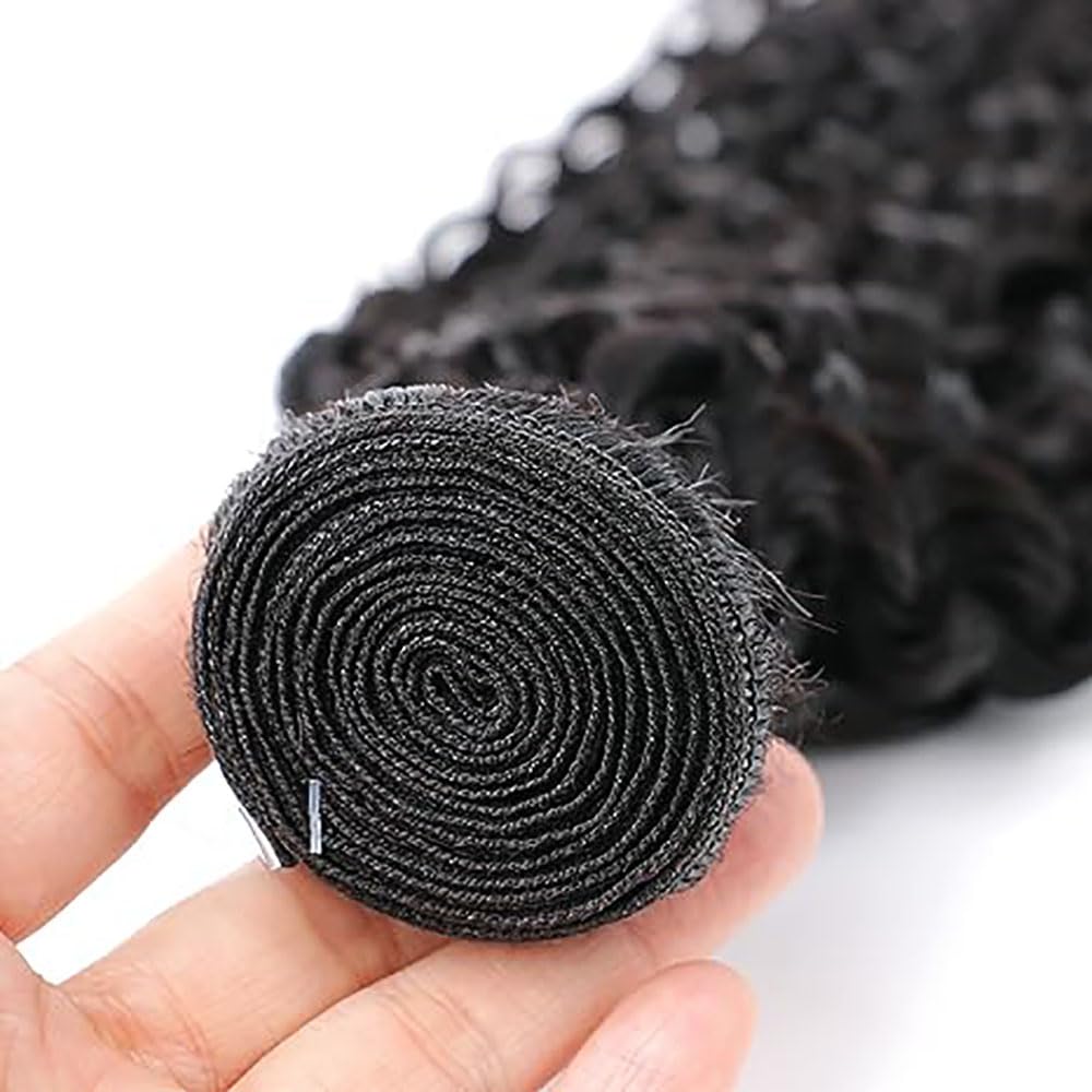 Bundles Curly Wave Human Hair Extensiones De Cabello Human Hair Extensions de Pelo Humano Natural Black Double Weft Unprocessed Virgin Remy Hair for Women 3 Bündel 16 18 20 Inch