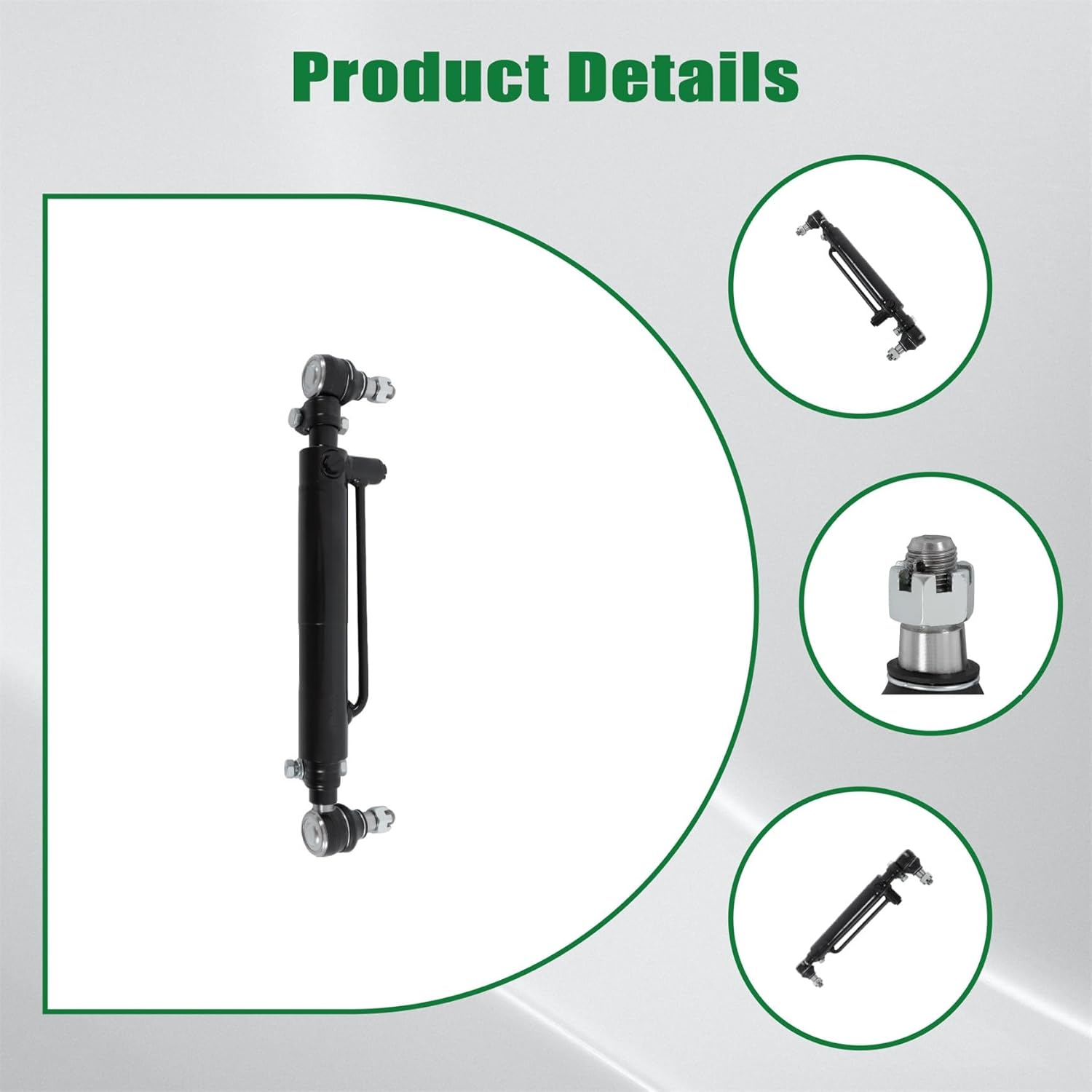 Power Steering Cylinder D128454, D84800, A137503, A37509, 234466A1, 234447A1, A37859 Replacement for Case Backhoe Loader 480B 480C 480D 480E 480F 480LL 480ELL 480FLL