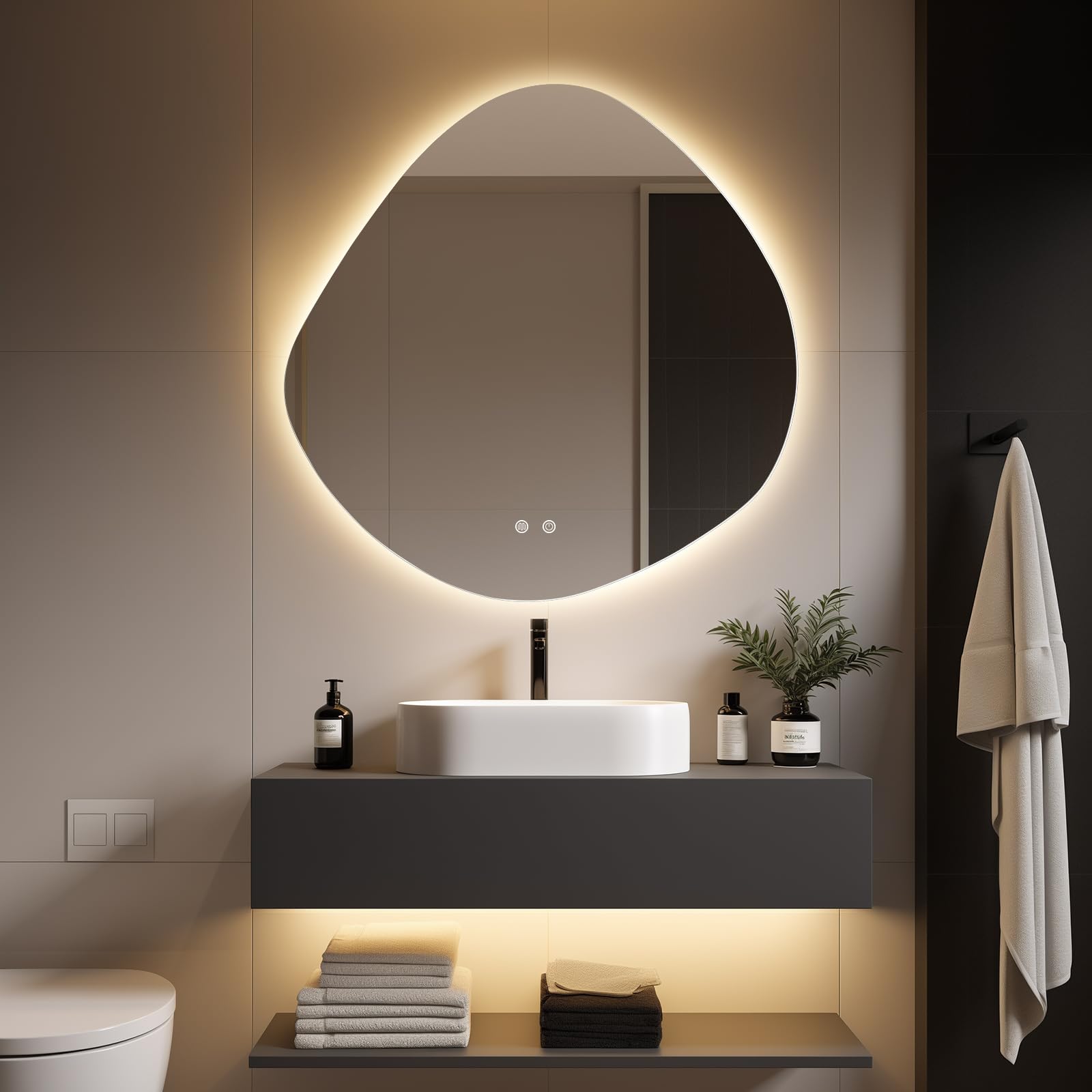 Amazon.com - WallBeyond LED Bathroom Mirror with Lights, 30 x 30
